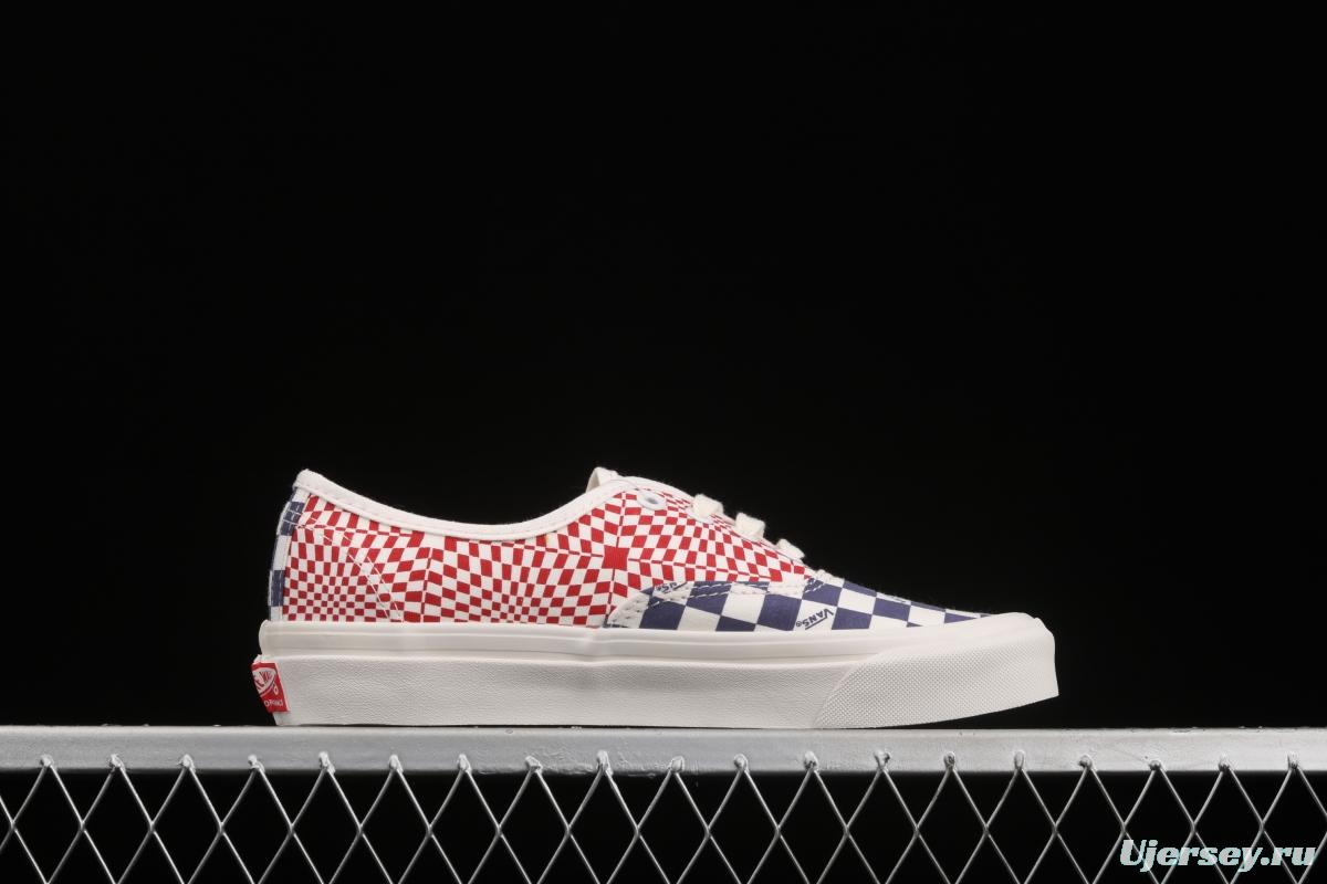 Vans Vault OG Authentic Lx high-end branch line impact color checkerboard retro low-side canvas skateboard shoes VN0A4BV91XR