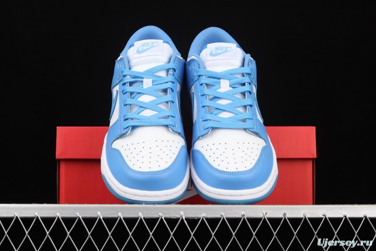 NIKE DUNK Low University Blue White Blue North Carolina White Blue Slam Dunk Series low side Leisure Sports Skateboard shoes DD1391-102