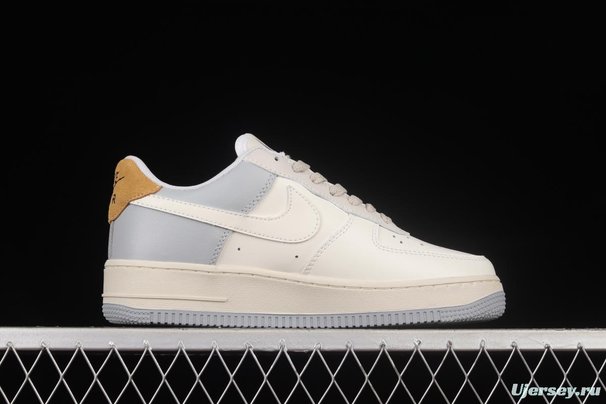 NIKE Air Force 1'07 Low Off-White Brown Low-Top Sports Casual Sneakers CW2288-702