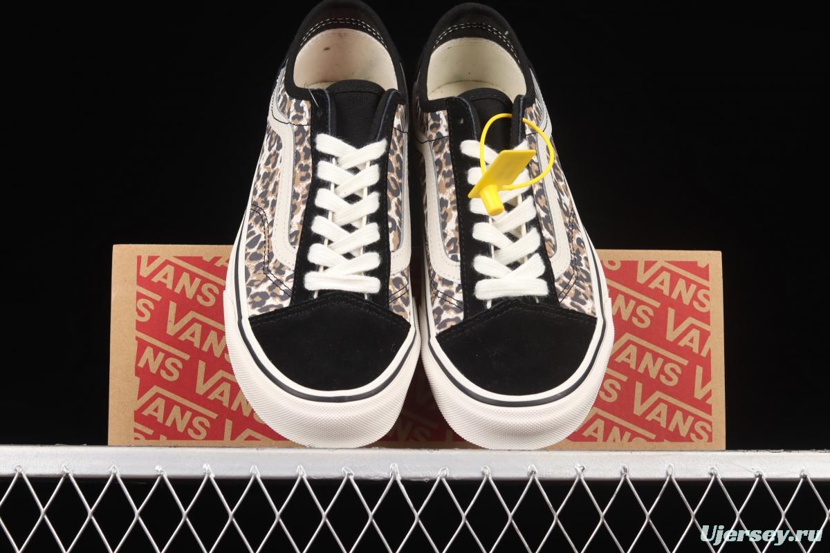 Vans Style 36 popular animal leopard print side stripe sports skateboard shoes VN0A5HYRA6D