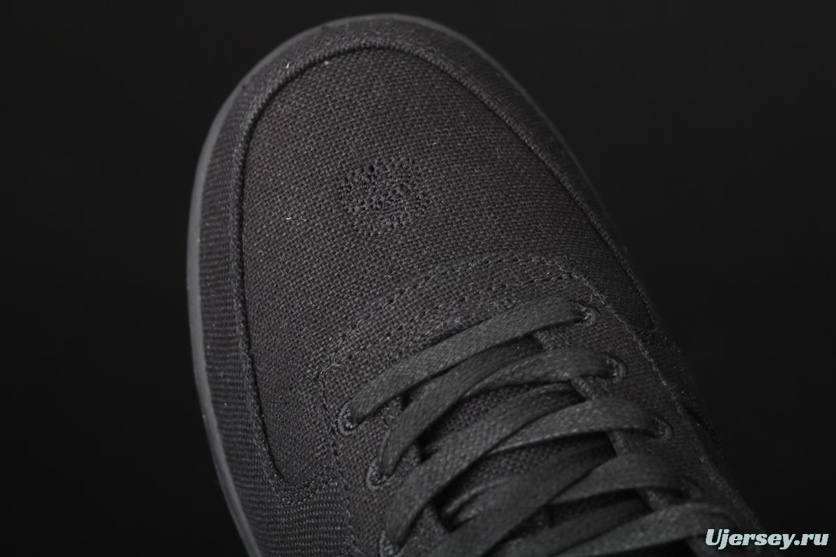 Stussy x NIKE Air Force 1 Low Black Cool Air Force low side black linen electric embroidered hook low upper board shoes CZ9084-001