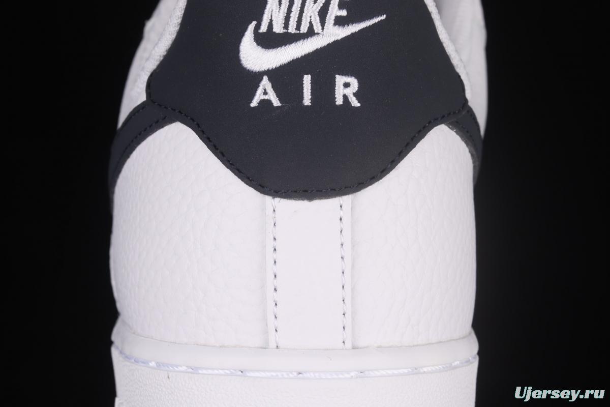 NIKE Air Force 1x07 Low white and black raw rubber classic low-top casual board shoes CI0057-100