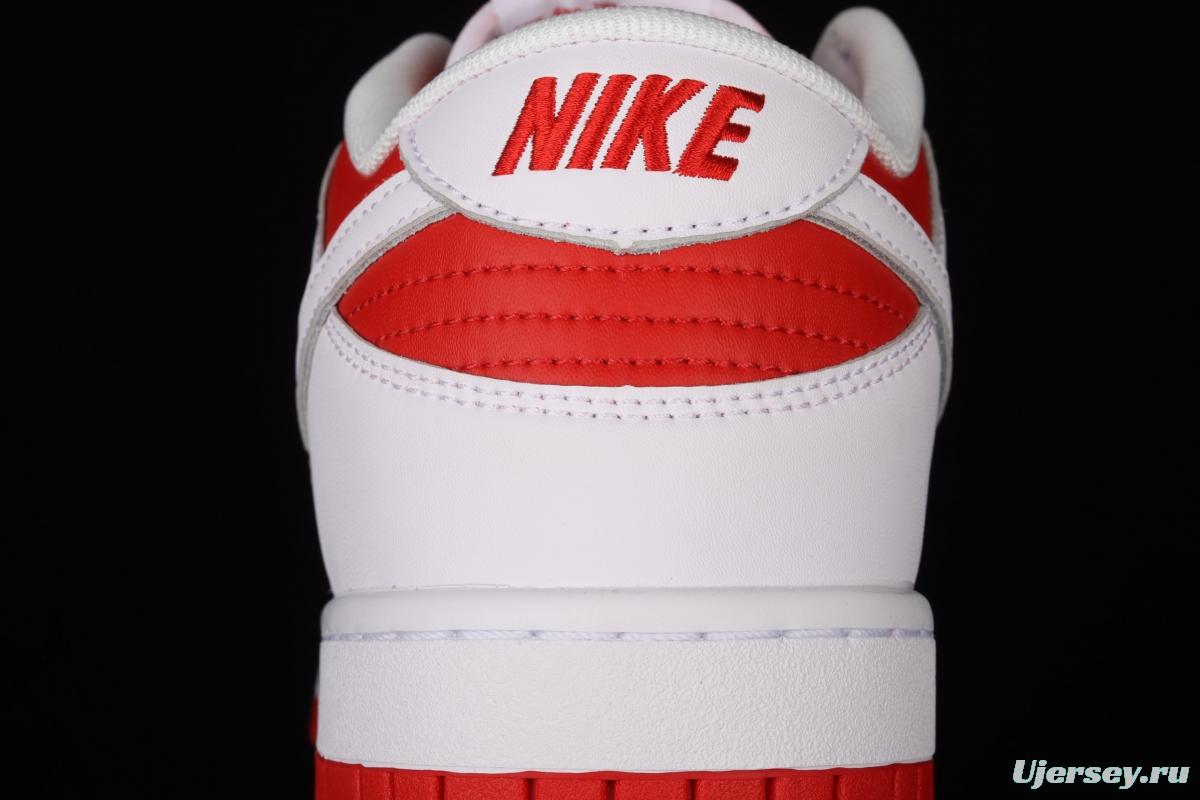 NIKE DUNK SB Low reverses white and red university red buckle rebound fashion leisure board shoes DD1391-600