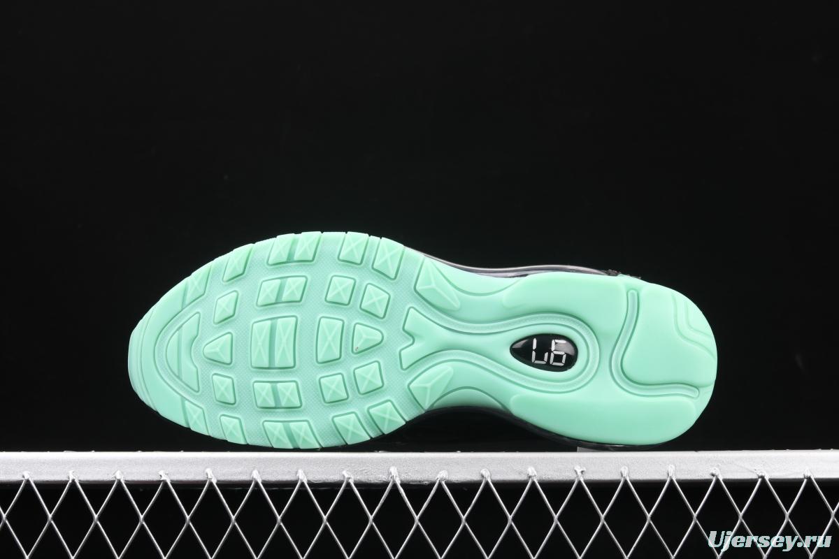 NIKE Air Max 97 GLOW black and green luminous bullet air cushion running shoes 921826-017