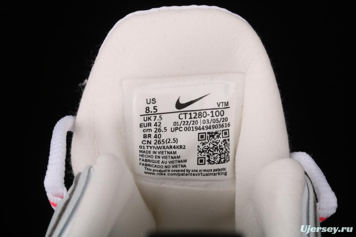 NIKE Air Max 270React new high-frequency mesh hollowing out function half-palm air cushion running shoes CT1280-100