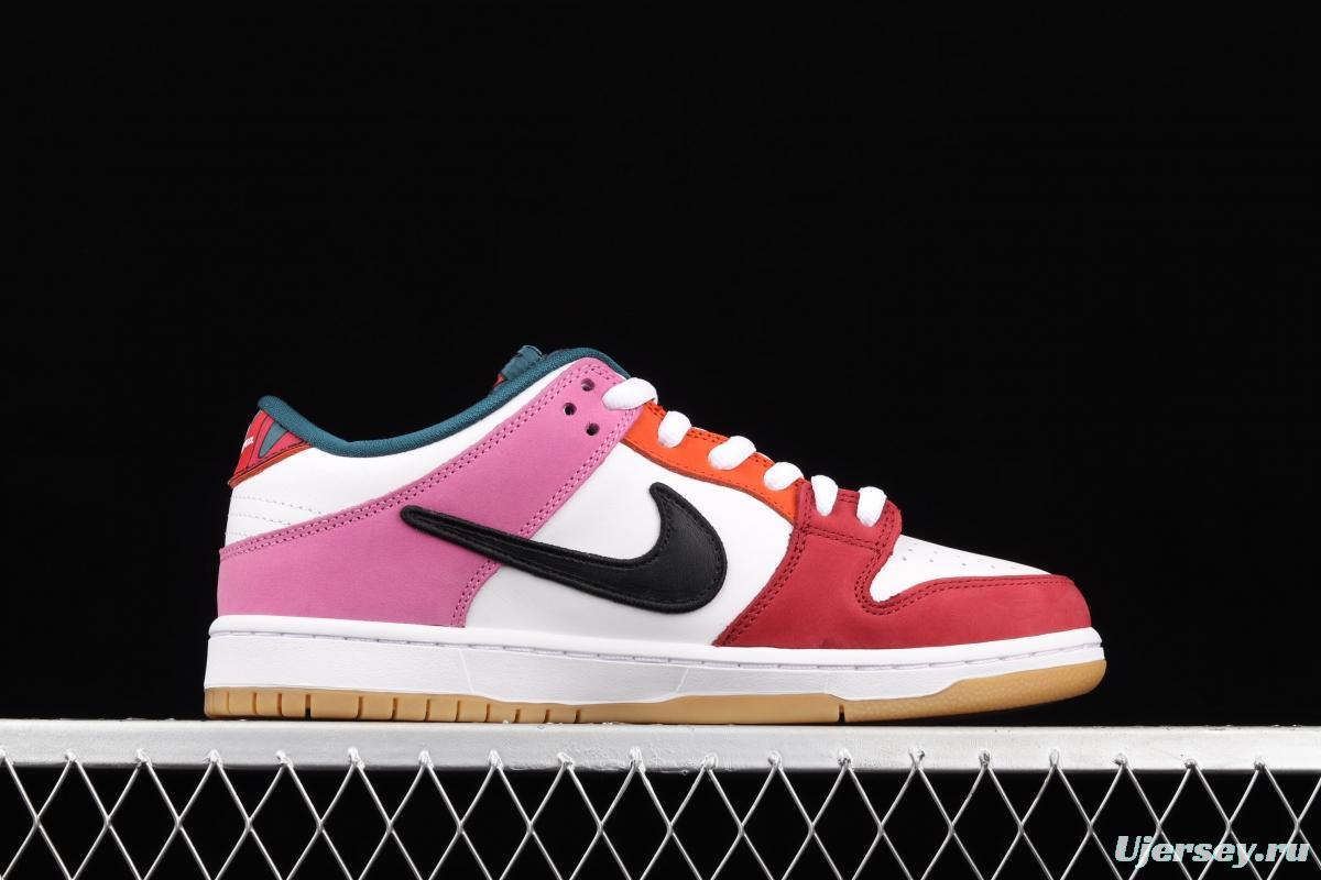 Parra x Nike SB DUNK Low Multi-Color 2021 Slam Dunk Series low-side leisure sports skateboard shoes mandarin duck color difference splicing double small hooks DH7695-2021