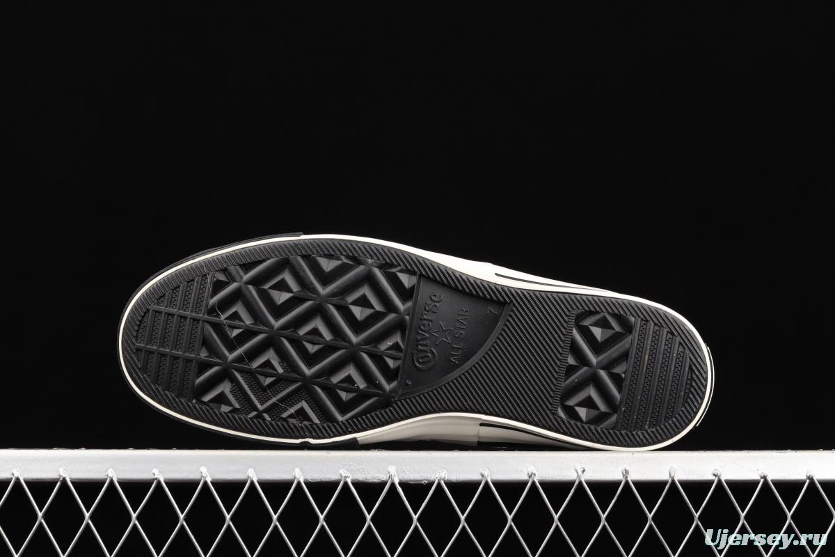 Converse Restructured Chuck 1970 White spliced black and white vulcanized low-top leisure sports shoes 168624C