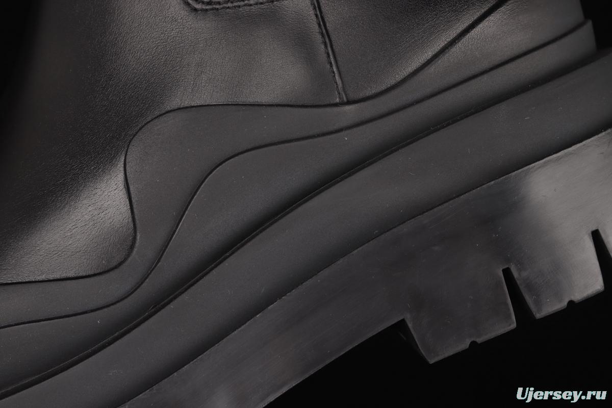Bottega Veneta high-top casual leather boots