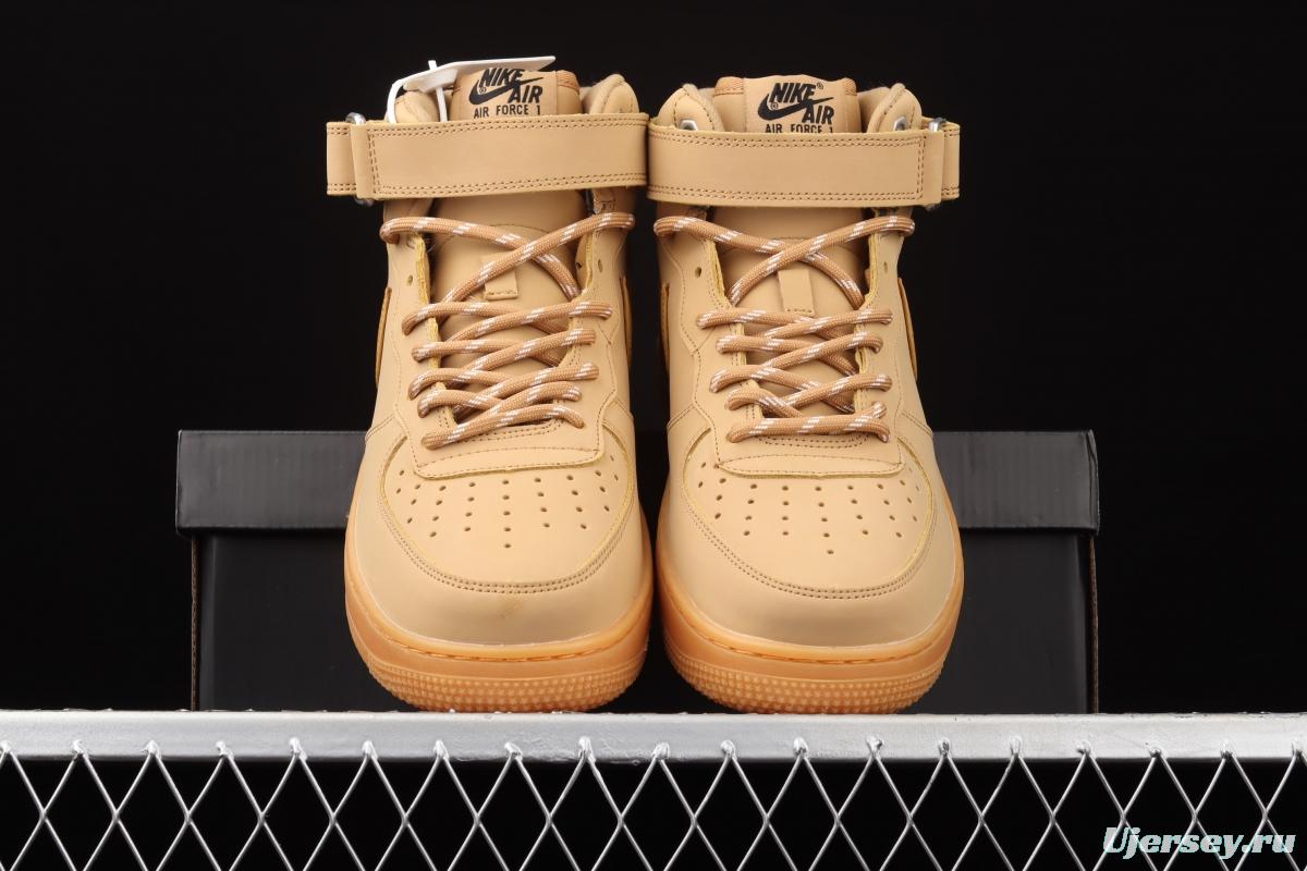 NIKE Air Force 1 Mid'07 wheat suede Zhongbang casual board shoes DJ9158-200