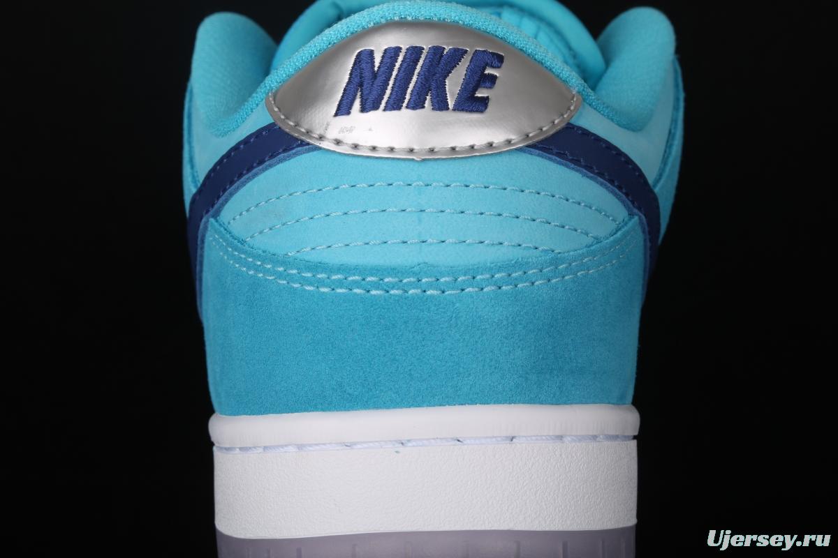 NIKE SB DUNK Low Pro sky blue fur-like fluorescent bottom low-top casual board shoes BQ6817-400