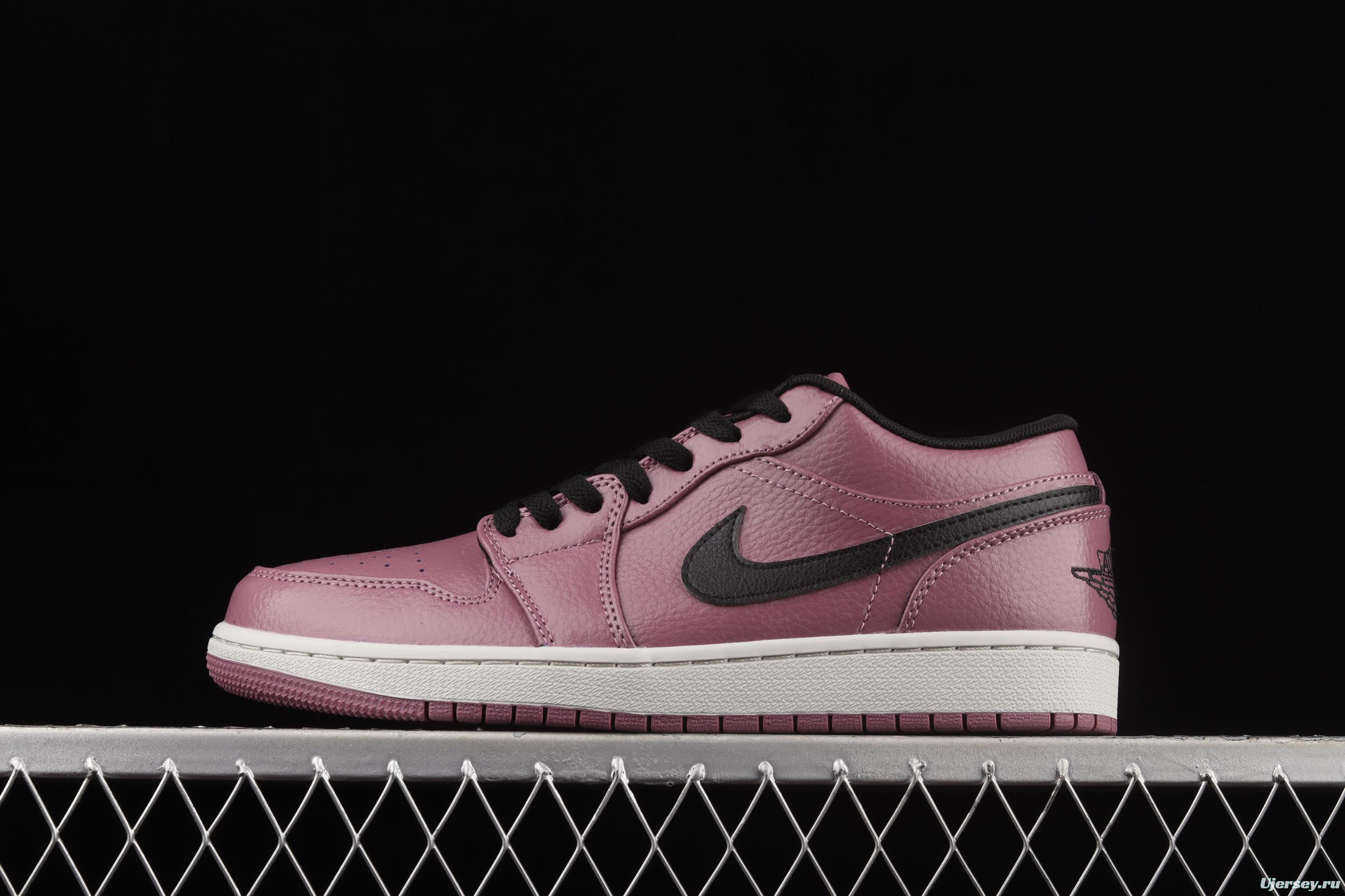Air Jordan 1 Low Magenta magenta black low gang culture leisure sports board shoes DC7268-500