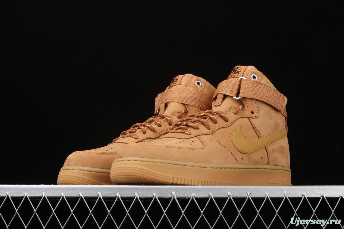 NIKE Air Force 1 High'07 2019 new wheat color high upper shoes CJ9178-200