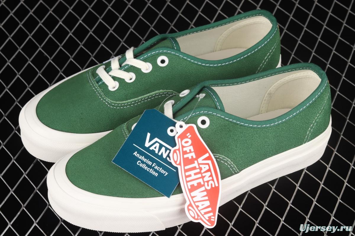 Vans OG Authentic Lx green suede vulcanized low upper shoes VN0A4BV94JG