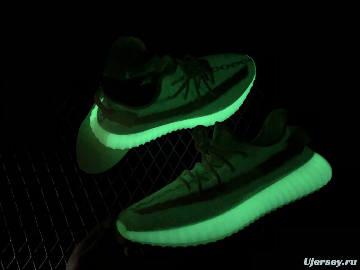 Adidas Yeezy 350 Boost V2 Gid EH5360 Darth Coconut 350 second generation luminous green color matching