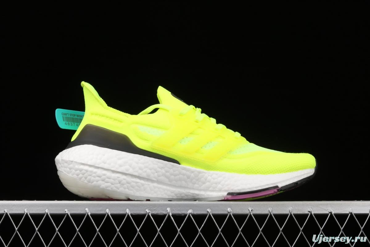 Adidas Ultra Boost 21 Consortium FY0373 Das new thick-soled popcorn running shoes