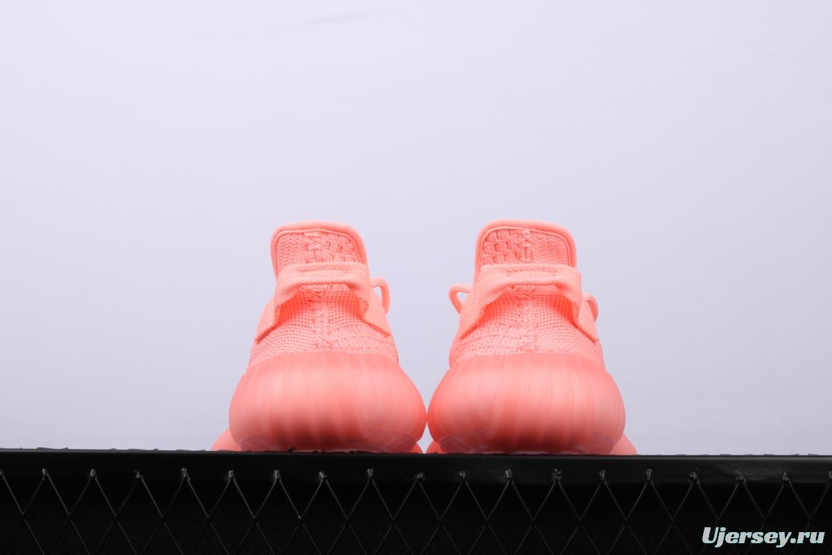 Adidas Yeezy 350 Boost V2 EG7498 Darth Coconut 350 second generation pink hollowed-out silk color matching