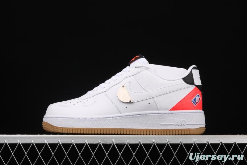 NIKE Air Force 1 Low NBA Pack White and Black Raw Rubber low Band Leisure Sports Board shoes CT2298-101