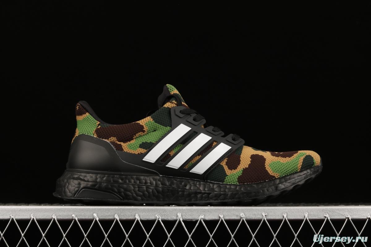 Bape x Adidas Ultra Boost Green Camo F35097 1.0 early generation UB leisure sports jogging shoes