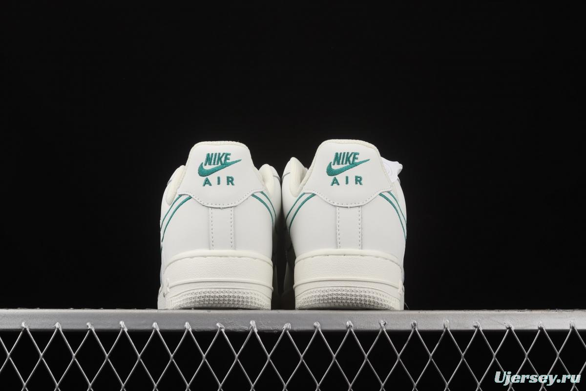 NIKE Air Force 1x07 Low Rice White Green Electric embroidery Hook low-top casual board shoes CL6326-128