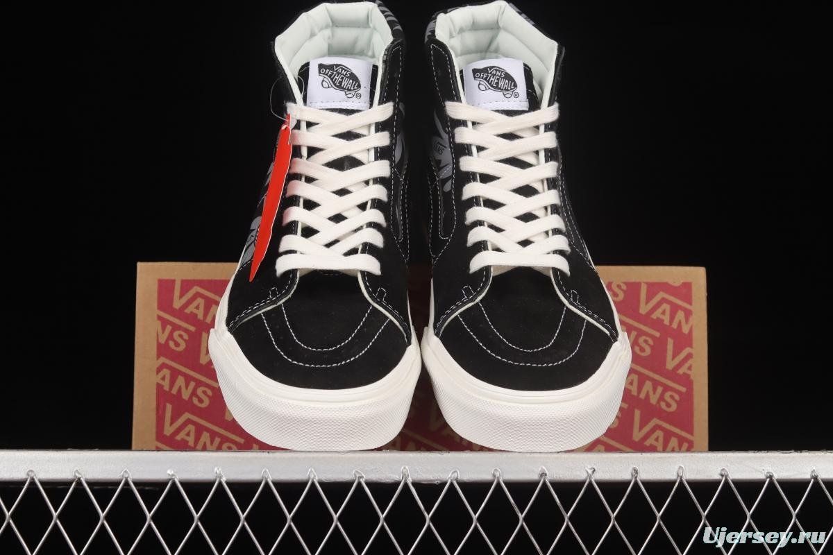 Vans Sk8-Hi Anaheim checkerboard maple leaf print high-top casual shoes VN000D5IB8C
