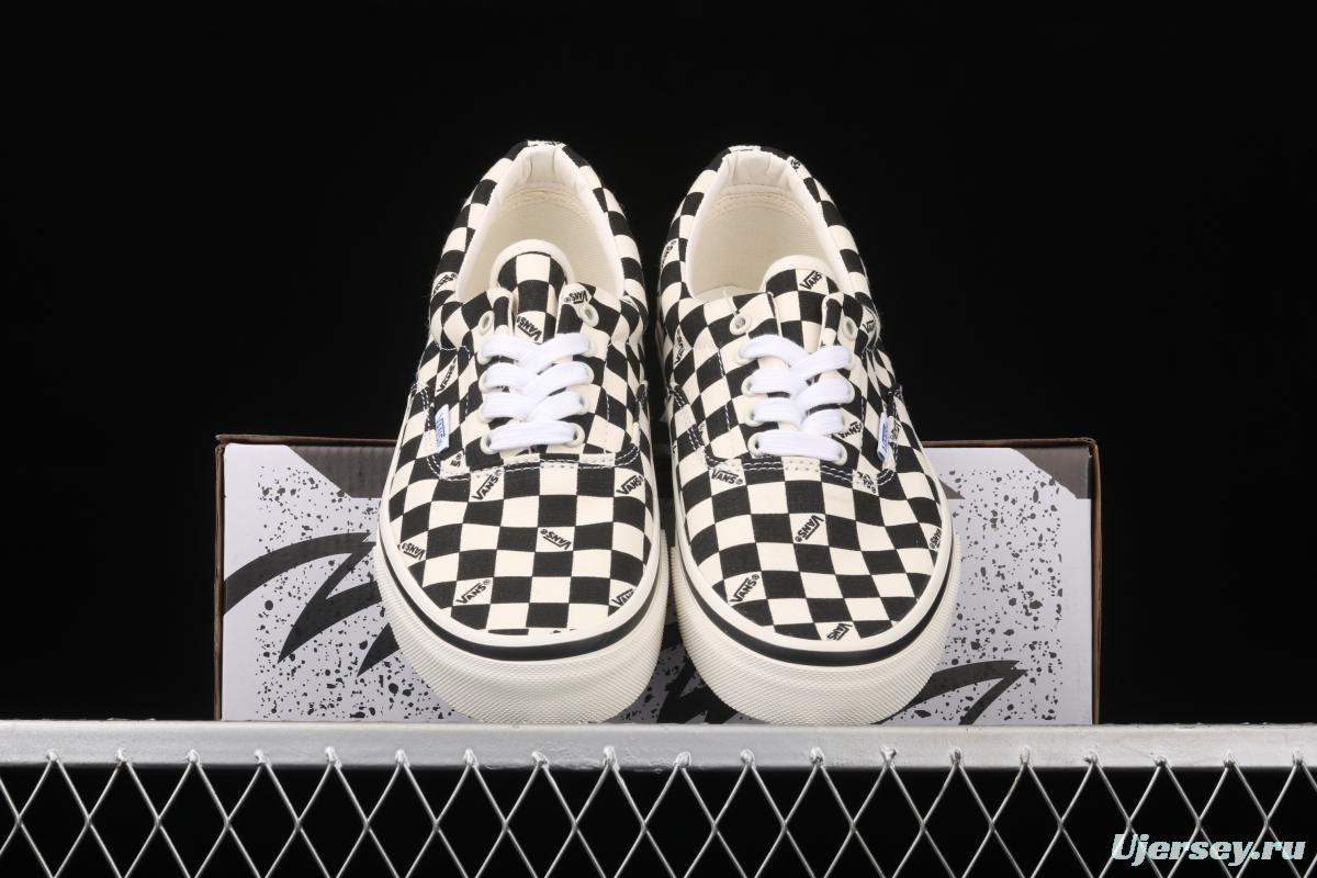Vans Vault OG Era Lx Vance 20ss high-end branch line black and white checkerboard letter low-top canvas board shoes VN0A4BV4R6R