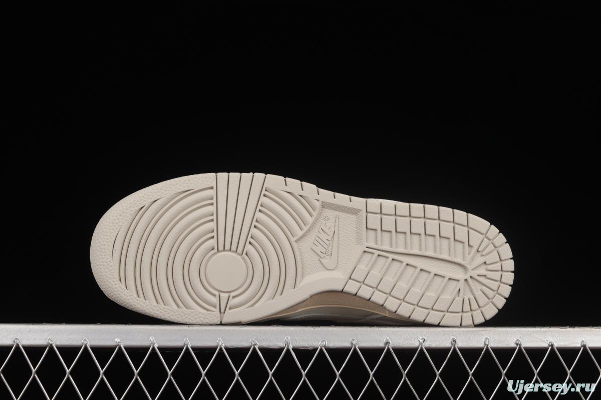 NIKE DUNK Low Bone White Color Matching SB Buckle Backboard Fashion Casual Sneakers DD1503-107
