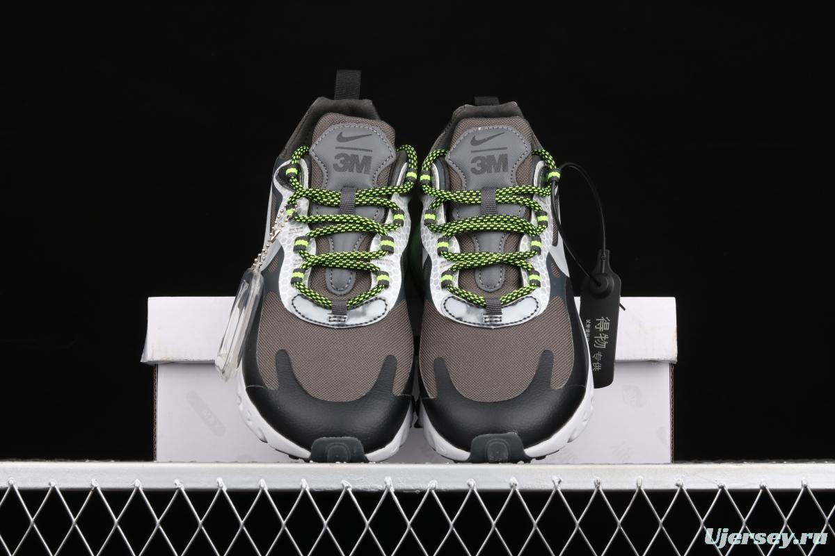 NIKE Air Max 270React new high-frequency mesh hollowing out function half-palm air cushion running shoes CT1647-001