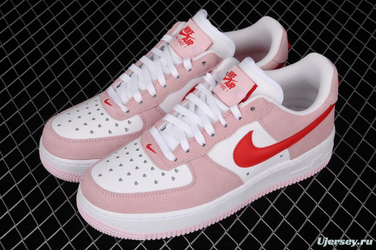 NIKE Air Force 11607 QS Pink Valentine's Day PEACEMINUSONE same style DD3384-600