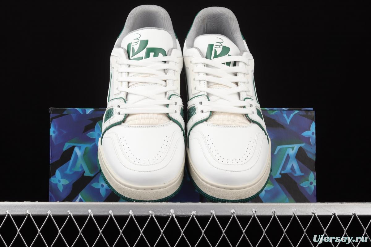 Authentic LV 2021ss early spring fashion catwalk sneakers 400N GREEN