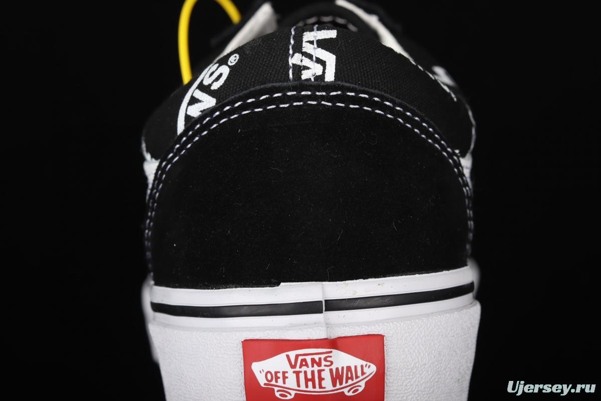 Vans Old Skool classic black and white LOGO letter printed low upper board shoes VN0A3WKTQW7