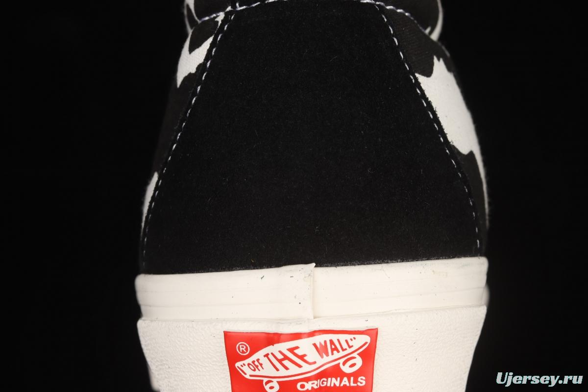 Vans Vault OG Era Sk8 Hi Lx 21ss high-end regional dairy cow leopard suede canvas shoes VN0A5HUU4MB