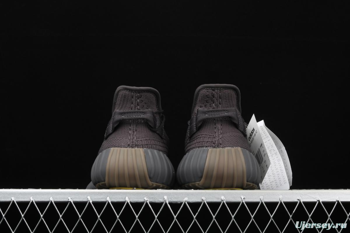 Adidas Yeezy Boost 350 V2 Cinder FY2903 Darth Coconut 350 second generation hollowed-out side transparent black angel color BASF popcorn