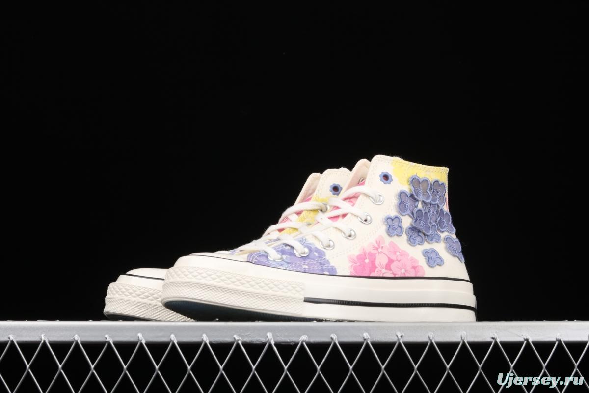 Converse 1970S Flower Series High Top Leisure Board shoes 570580C