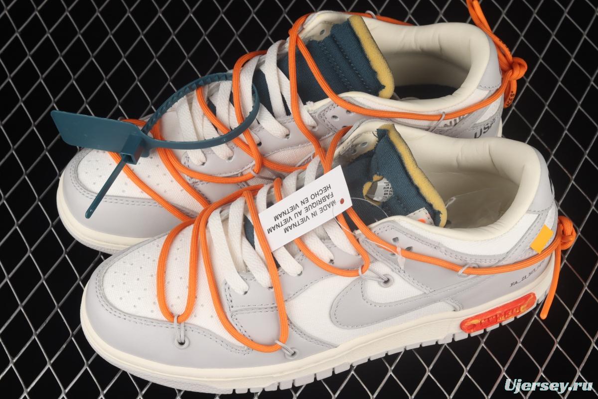 OFF-White x NIKE DUNK Low OW grey leisure sports skateboard shoes DM1602-104