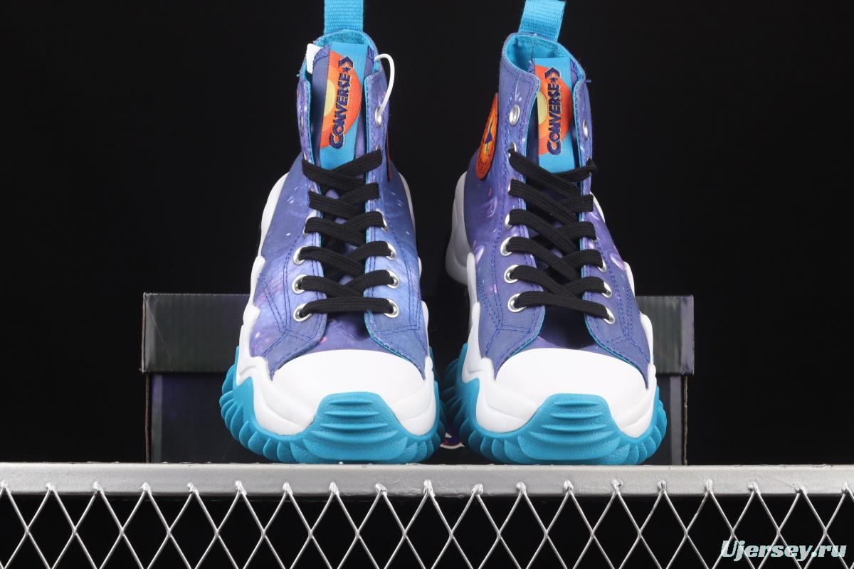 Converse Run Star Motion Converse CX futuristic Series Future Airwave Sky Blue thick-soled Cake shoes 172488C