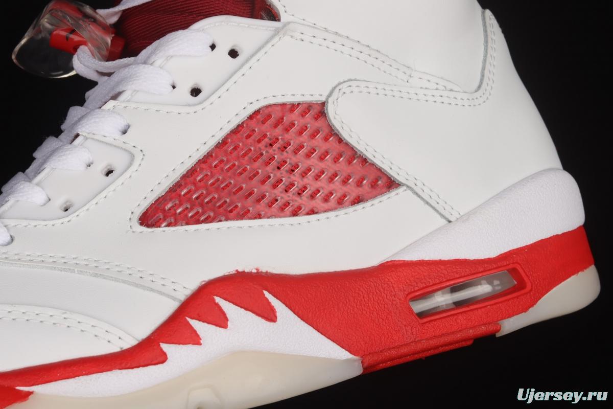 Air Jordan 5 What The White and Red Valentine's Day 440892-106
