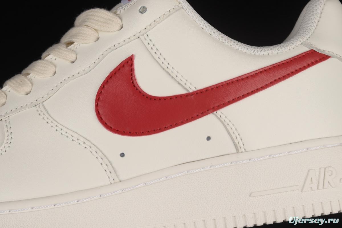 NIKE Air Force 1x 07 Low Air Force White and Red low-top Leisure Board shoes 315122-126