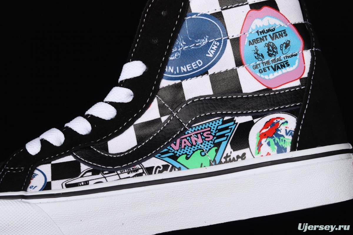 Vans Sk8-Hi 138Decon logo printed side stripes high-end casual high-upper shoes VN0A3MV13P0