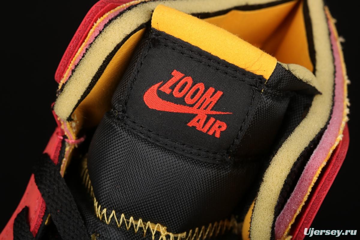 Air Jordan 1 Zoom CMFT AJ Black, Red, Yellow, CT0978-006