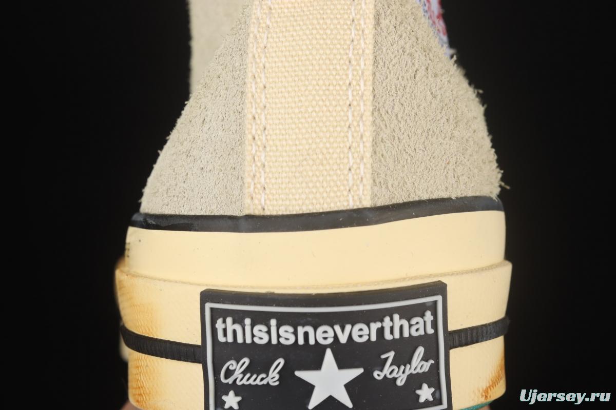 Thisisneverthat x Converse Chuck Taylor All Star 1970's Converse 2022 new suede high upper shoes 172395C