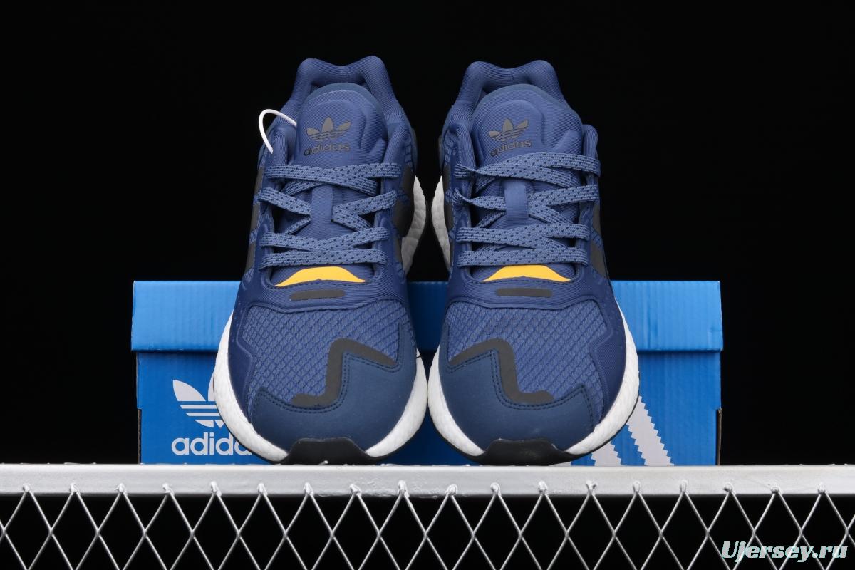 Adidas Day Jogger Boost FW4832's new Nightwalker second-generation leather 3M reflective popcorn vintage running shoes