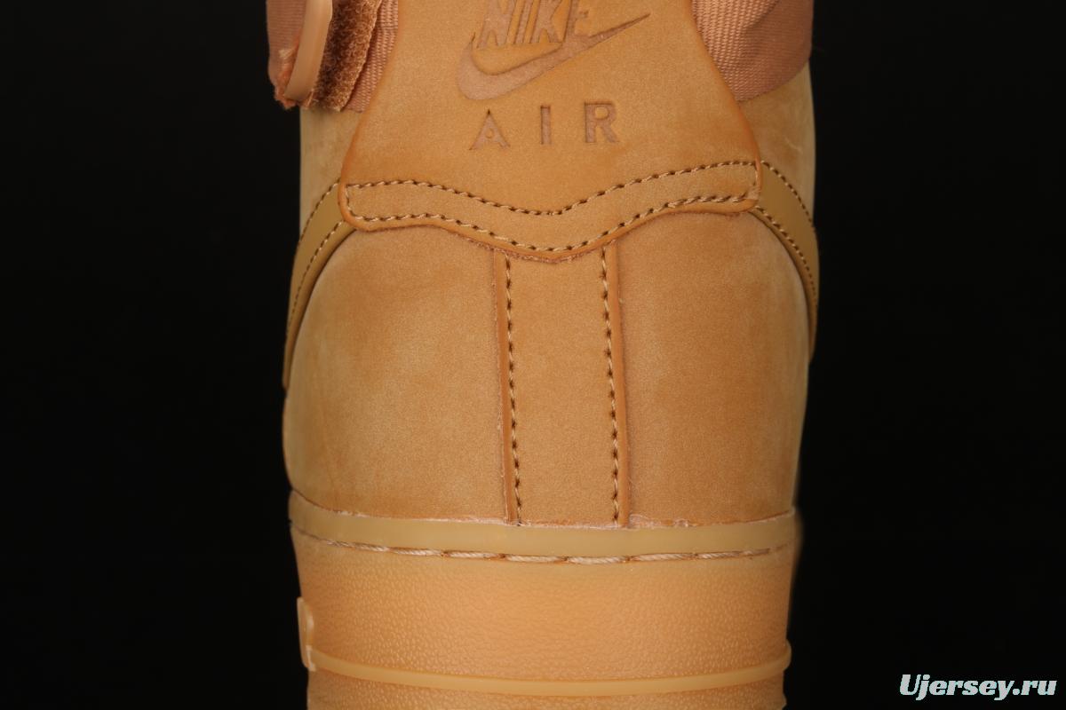 NIKE Air Force 1 High'07 2019 new wheat color high upper shoes CJ9178-200