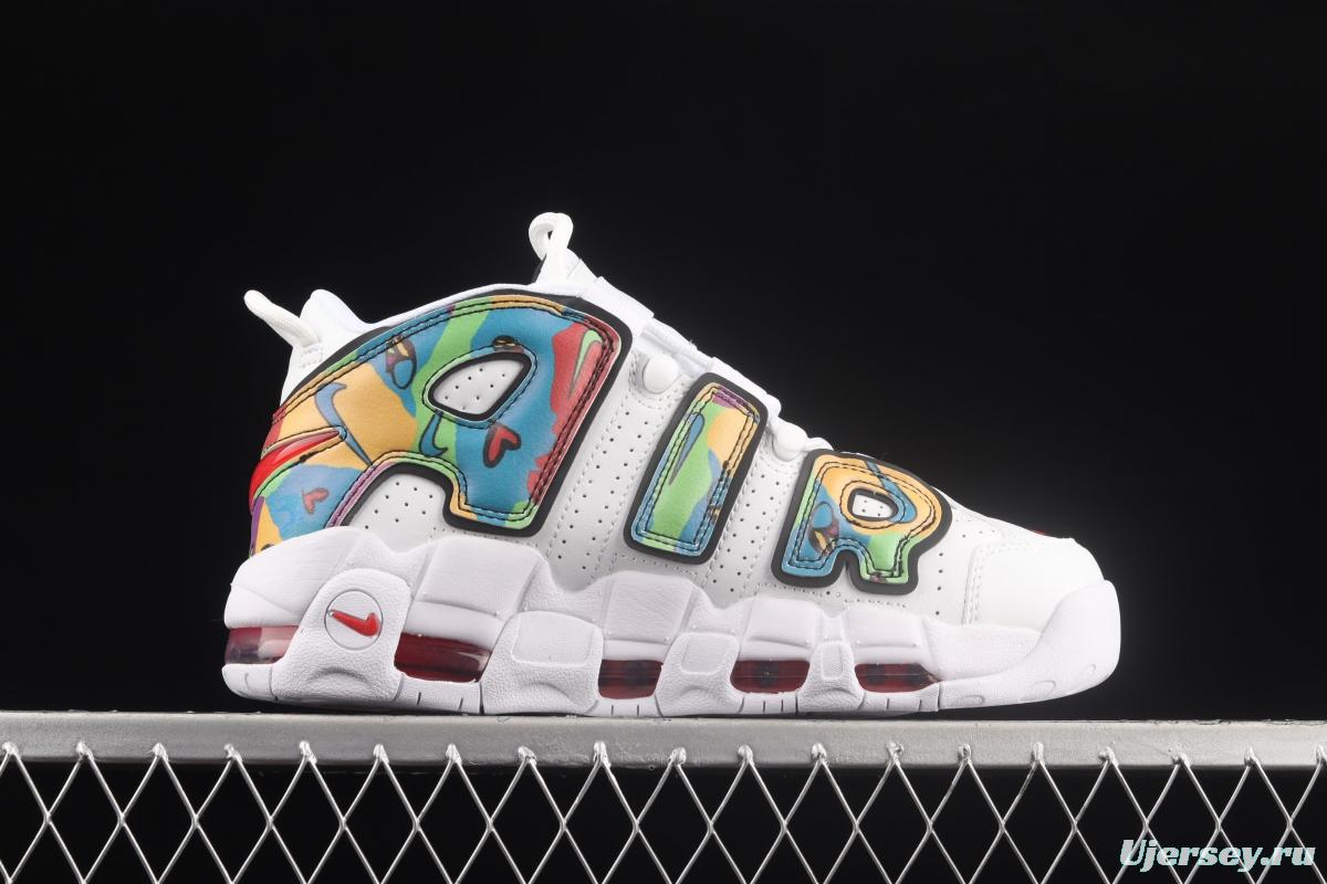 NIKE Air More Uptempo 96 QS Pippen Primary Series Classic High Street Leisure Sports Culture Basketball shoes DM8150-100