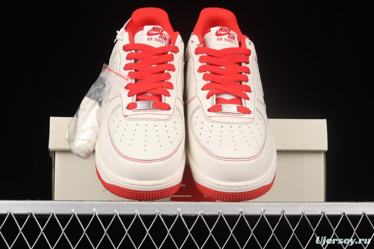 Undefeated x NIKE Air Force 1o07 Low low-top casual board shoes UN1315-801co-branded in white and red