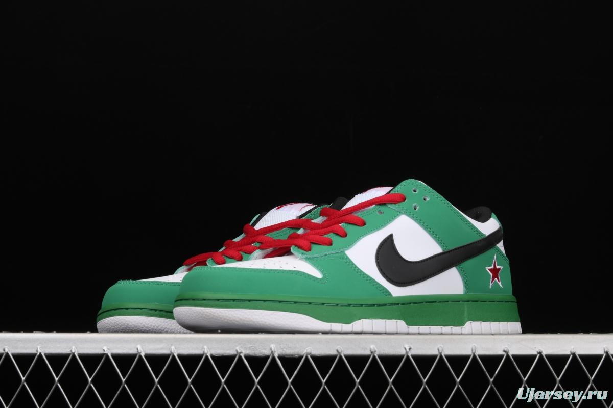 NIKE DUNK SB LoW Heineken Heineken over-limit low-top sports and leisure board shoes 304292-302