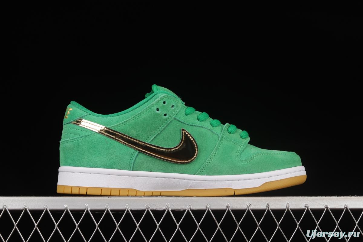 NIKE SB DUNK Low Pro Green Gold SB Buckle Backboard Fashion Casual Sneakers BQ6817-303