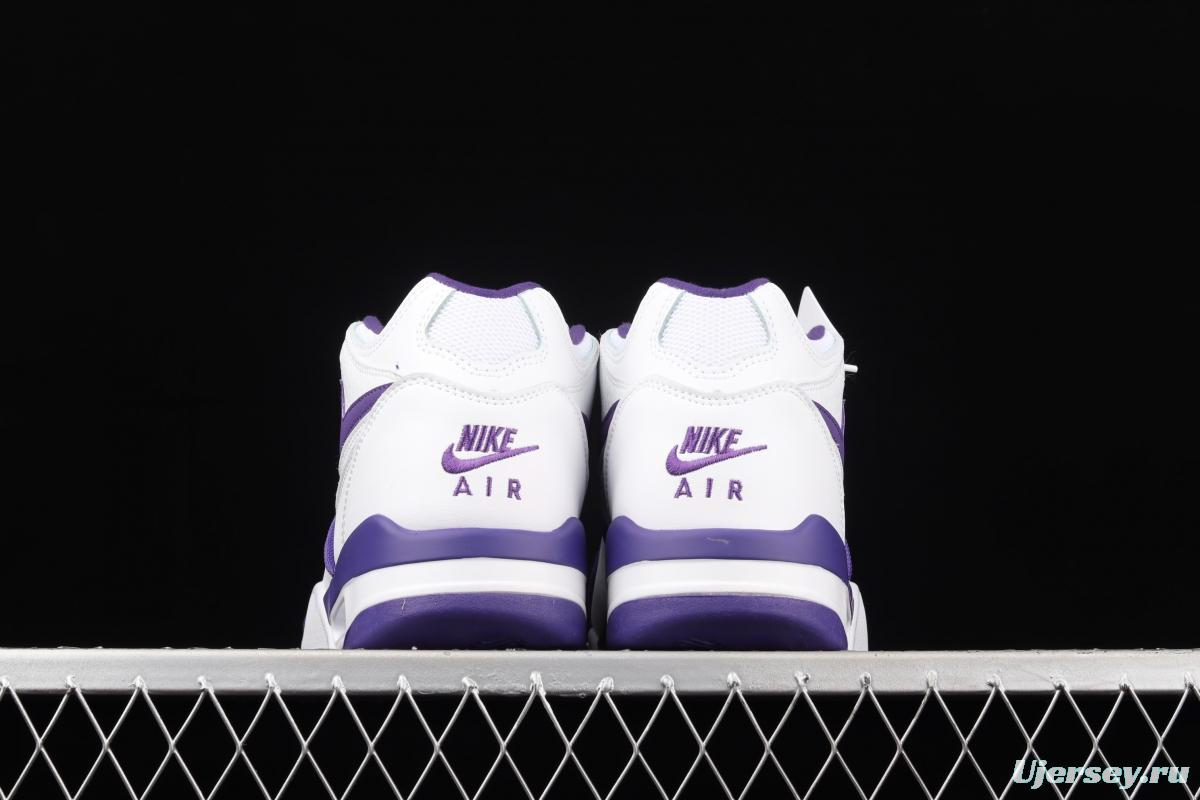 NIKE Air Flight 89 White and Purple Air cushion Basketball shoes CN0050-101