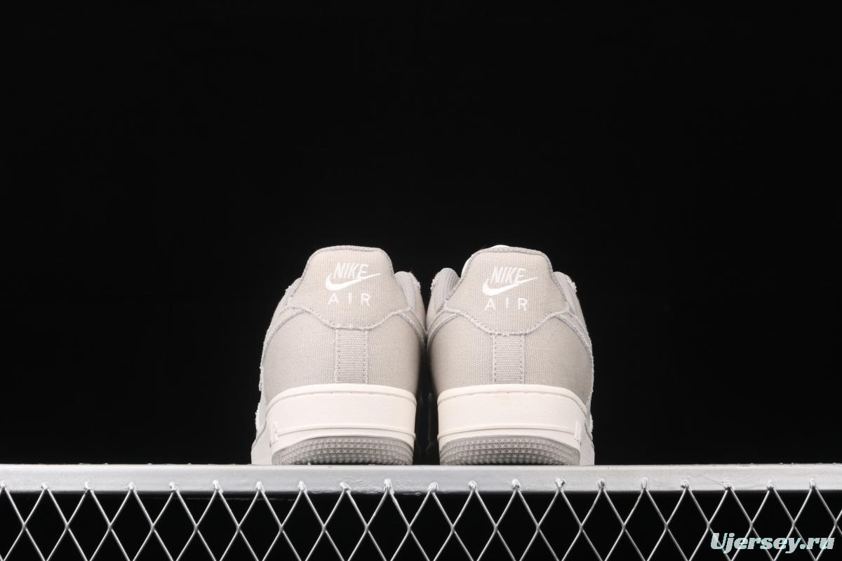 NIKE Air Force 1x07 sail leather spliced low-top casual board shoes BQ5806-228