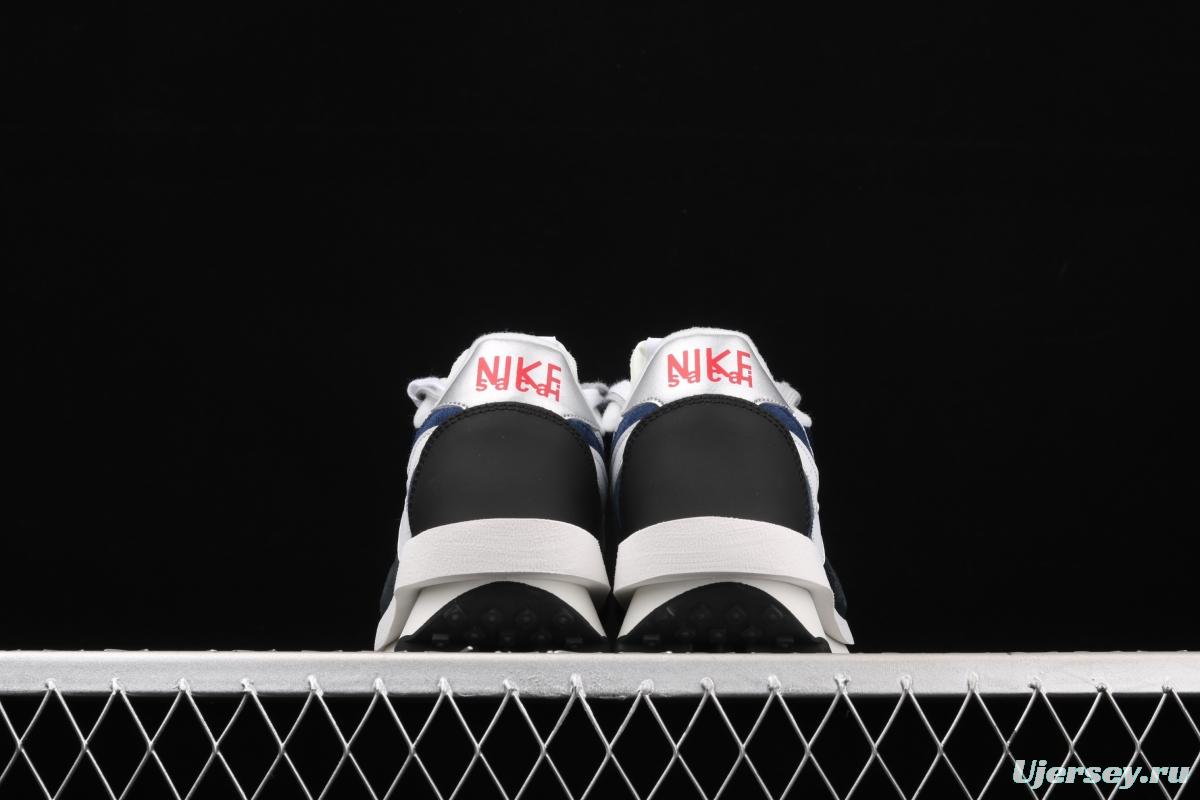 Fragment Design x Sacai x NIKE LVD Waffle Daybreak Fujiwara Hiroshi Fujiwara co-signed the catwalk style double hook Swoosh running shoes BV0073-008