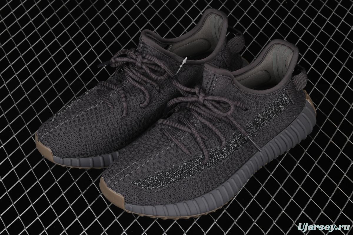 Adidas Yeezy Boost 350V2 Cinder FY4176 Darth Coconut 350 second generation hollowed-out side full of star cinder color matching